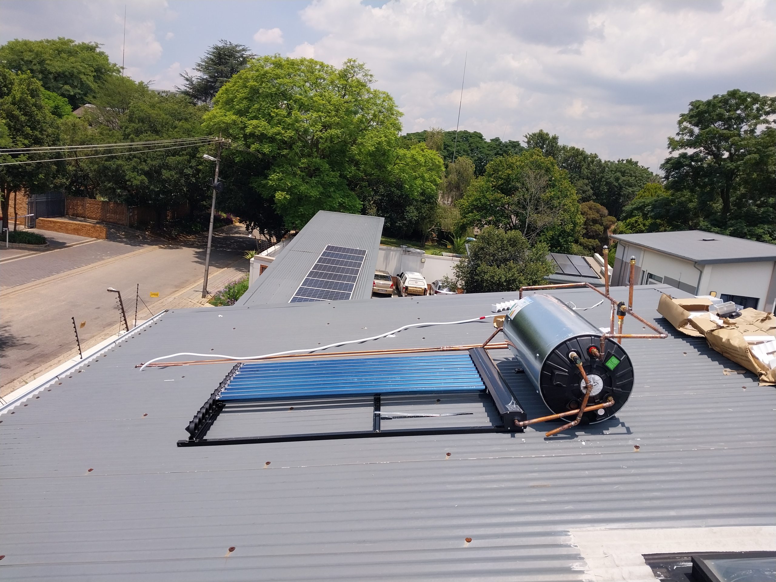 Solar Geyser Installation by Juspopa Team Solar Geyser Installation by Juspopa Team