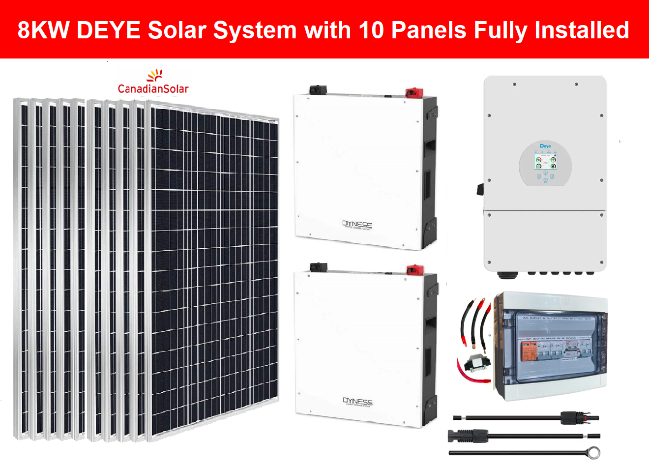 8KW DEYE Solar System with 10 Panels Installation