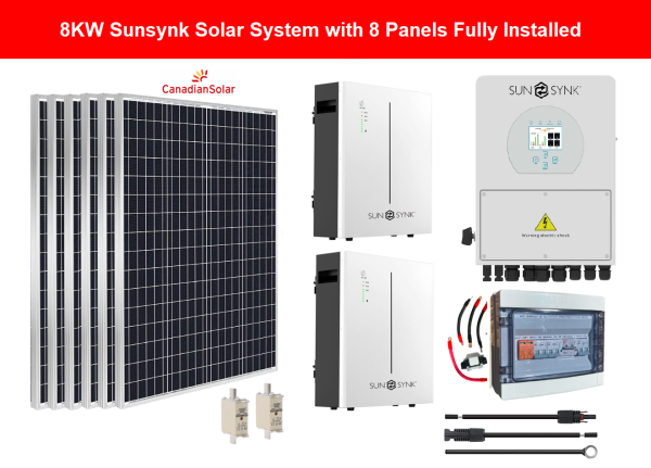 8KW Sunsynk Solar System with 8 Panels Installation by Juspropa Solar System Installers