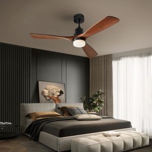 Ceiling Fan Installation inside the bedroom with a light controlled by a remote control.Fully installed by juspropa electricians