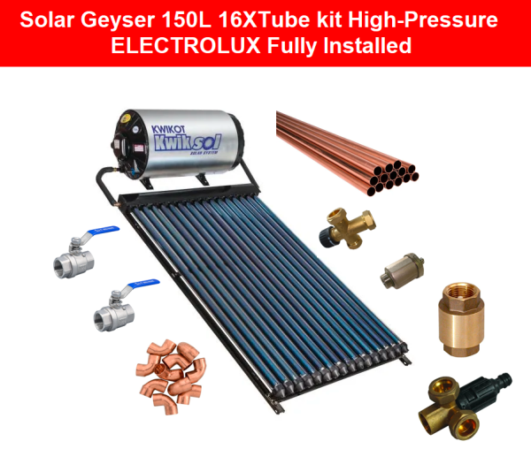 150L Solar geyser installation. 150L kWIKOT DUAL GEYSER.