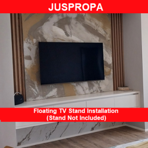 Floating TV Stand Installation by Juspropa