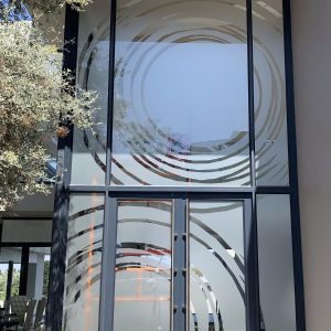Window and door vinyl frosting installation
