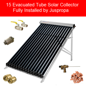 15 Evacuated Tube Solar Collector Installation Fully Installed by Juspropa