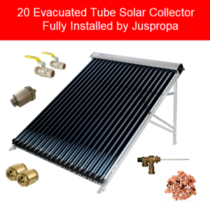 20 Evacuated Tube Solar Collector Installation by Juspropa solar geyser installers