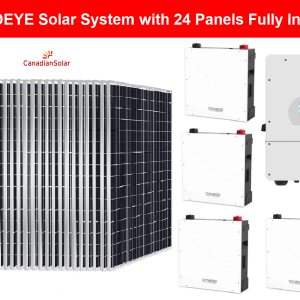 16KW DEYE Solar System with 24 Panels Installation