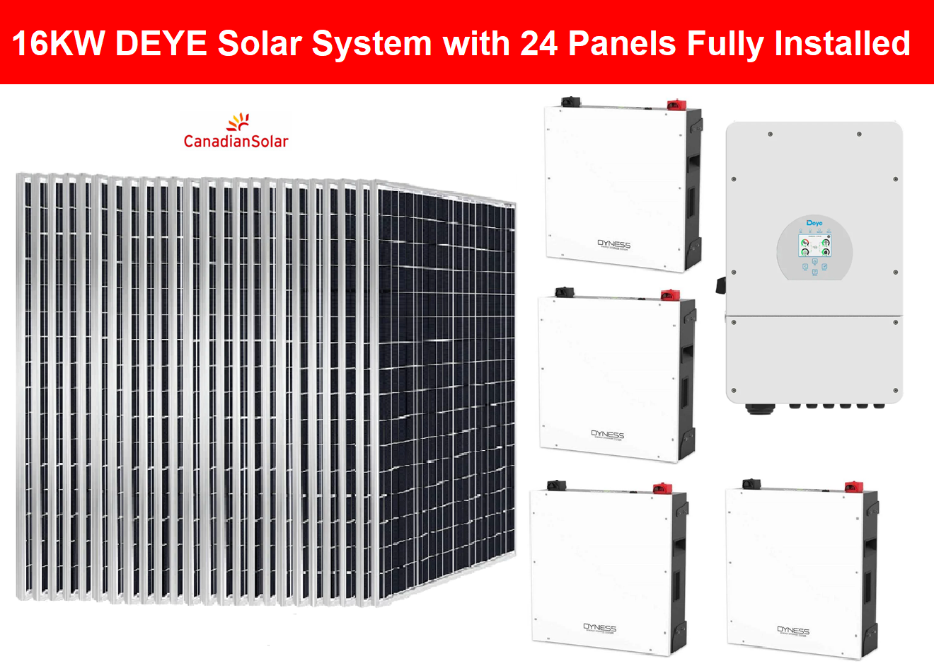 16KW DEYE Solar System with 24 Panels Installation