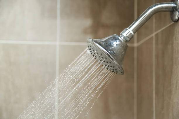What causes whistling sound in the shower?